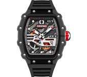 Deesio 1926 Luxury Fashion GMT Men Mechanical Wristwatch Automatic Movement TR-90 Carbon Crystal Case Waterproof Sports Watch