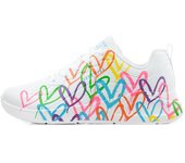 Deportivos Skechersuno Lite Goldcrown - Heart Of Hearts Diseño De Corazones Para Mujer En Color Blanco Y Multicolor