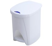 Cubo pedal de 7l blanco 26x20x29cm   PLASTIKEN