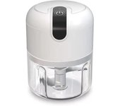 Picador Eléctrico Blanco de Alimentos Recargable USB 250 Ml