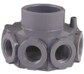 Suinga Cabezal Colector 8 Brazos PVC 50mm 63mm Conexión 1 Pulgada Accesorios para Piscinas