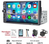 HIPPBQCC 7 Inch 1 Din Car Radio MP5 Multimedia Player Touch Screen FM ISO Power Aux Input Bluetooth USB Mirror Link Autoradio