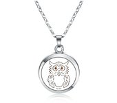 New Cute cat Aroma Diffuser Pendant Stainless Steel Magnetic Aromatherapy Essential Oil Diffuser Perfume Locket Necklace Jewelry