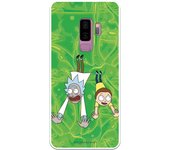 Funda original compatible con Samsung Galaxy S9 Plus - Rick y Morty Fondo Acido