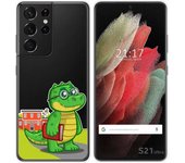 Tumundosmartphone Funda Gel Transparente para Samsung Galaxy S21 Ultra 5G diseño Coco Dibujos