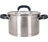 Quttin - Olla de Acero Inoxidable para Inducción 18CM / 3L - Colección Heleom - Alta Durabilidad y Resistencia al Calor, Compatible con Todo Tipo de Cocinas