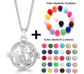 Mexico Chime Essential Oil Diffuser Heart Shaped Cross Aromatherapy Caller Locket Necklace Titanium Steel Chain Pendant Jewelry