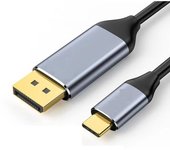 Cable USB C a Displayport de 1,8 m, Cable USB 3.1 tipo C macho a Displayport Cable chapado en oro 4K a 60Hz para proyector, portátil, monitor, televisión, computadora personal.
