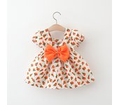 Summer Sweet Floral Infants Clothing Lovely Kid Costume Fashion Baby Girl Dress Bow Children Clothing Soft 0-3 Y Toddler Dresses