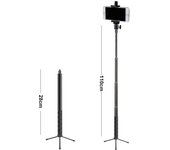 Metal Panoramic Selfie Stick Tripods Tripod With 1/4” Screw For Phone Mobile Camera Holder Smartphone Clip Monopod Tripe Stand