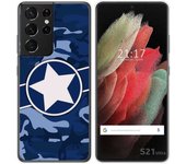 Tumundosmartphone Funda Gel Tpu para Samsung Galaxy S21 Ultra 5G diseño Camuflaje 03 Dibujos
