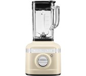 KitchenAid Batidora de Vaso - K400 - Jarra de vidrio de 1,4 l - Blender con 5 velocidades y programa de picado de hielo