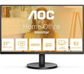 Monitor AOC U27B3M UHD de 27", HDR10 (3840 x 2160, 4K, 60 Hz, 2 HDMI, DisplayPort) Negro