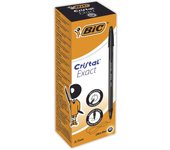 BIC Cristal Exact Negro Bolígrafo Ultrafino 20 pieza(s)