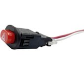 AUTOZOCO Interruptor de luz de Advertencia Intermitente moto rojo - 3 polos - swich luz de emergencia - switch luz intermitente - voltaje: DC 12-24V
