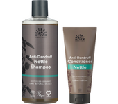 Pack Champú de Ortiga Anticaspa 500 ml + REGALO Acondicionador de Ortiga 180 ml Urtekram
