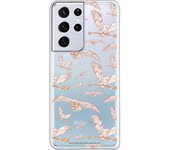 Funda original compatible con Samsung Galaxy S21 Ultra - S30 Ultra - Harry Potter Patron Lechuzas Clear