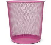C.A - Papelera Malla Metálica 12L, Cubo de Basura Redondo para Reciclaje, Ideal para Baño y Escritorio, 27cm Alto x 23.5cm Diámetro