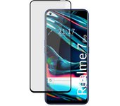 Tumundosmartphone Protector Cristal Templado Completo 5D Full Glue Negro para Realme 7 Pro Vidrio