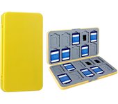 Portable SD and Micro SD card storage box with 40 card slots (20 SD+20 TF), suitable for SDHC, SDMC, TF cards