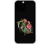 Funda compatible con iPhone 13 Pro Max - tatoo rosa efecto bordado