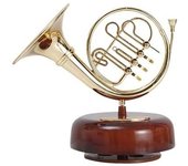 Caja de música, caja de música para instrumentos de viento, caja musical, caja musical, saxofón, adornos de escritorio para hija, amante, novio, novia, marido, esposa (trompeta)