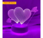 Pierce your heart 3d Night Light with Heart Led Touch Switch Colorful Atmosphere for Home Decoration Light Table Lamp Bedside