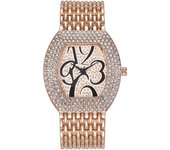 Reloj para mujer con numeración, gran dial, lleno de piedras brillantes, movimiento de cuarzo, un reloj de lujo para la mujer
