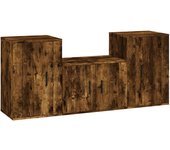 vidaXL Set de muebles para TV 3 piezas madera contrachapada, Mueble de Salon, Mueble TV, Mueble TV salon, Mesa de TV, Mueble tele