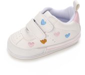 Meckior New Baby Boy Girl Shoes PU Leather Sneakers Rubber Bottom Non-slip Lightweight First Walker Crib Shoes 0-18 Months