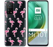Tumundosmartphone Funda Gel Transparente para Xiaomi Mi 10T / 10T Pro diseño Flamenco Dibujos