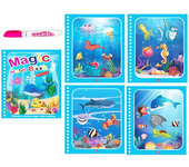 Children Early Education Toys Magical Book with Pen Water Drawing  Toys Gift Reusable Coloring Book Magic Drawing Book