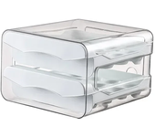 Automatic Scrolling Egg Rack Refrigerator Eggs Storage Box Holder Storage Box Egg Double-Layer Drawer-Type Eggs Box Kitchen