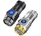 Type-C Rechargeable Super Bright Flashlight 5 Light Mode Waterproof Flashlight Powerful Handheld Flashlight Small LED Flashlight