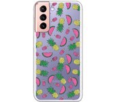 Funda compatible con Samsung Galaxy S21 - S30 (4G/5G) - Patron sandias y pinas