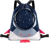 Plushome Mochila Impermeable Para Niños Y Niñas 28x7x35 Cm - Mochila De Natación De Dibujos Animados Combo Bolsas Deportivas - Bolsa Húmeda Seca Camping Piscina Playa Exteriores