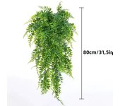 1pc Persian fern Leaves Artificial Hanging Plants Vines Home Wedding Christmas Decor Plastic Grass Wall Balcony Room Decoration