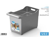 Carrito Trolley Box LILI HOME Transparente - Organizador de Hogar con Ruedas
