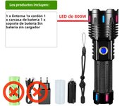 New Ultra Powerful Flashlight 800W LED Rechargeable High Power LED Flashlights 3500M Long Range Torch Outdoor Tactical Lantern