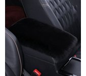 Plush Car Armrest Box Cushion Furry Warm Car Armrest Pad Car Armrest Box Cover Universal Car Decoration Interior Accessories