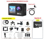 5K Action Camera 4K60FPS Dual IPS Touch LCD DVR EIS 170° 30M Waterproof 5X Zoom Sport Camera With Wireless Mic&Remote Control