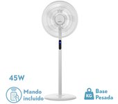 Ventilador de Pie FABRILAMP Icono Blanco 3 Velocidades 45W 119x44x40 Cm