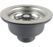 Desagüe fregadero sin rebosadero cesto acero inoxidable ø 110 mm 1½", Acero inoxidable + ABS, Desagüe + Cesto