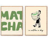 Set de 2 cuadros calidad premium con marco de madera - 30x40 cm o 50x70 cm - POSTER LAB