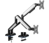 Soporte Gaming para 2 Monitores Aisens DT32TSR-297/ hasta 9kg/ con Iluminación RGB