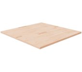 vidaXL Tablero de mesa cuadrada madera de roble sin tratar 90x90x2,5cm