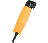 Adaptador de taladros de ángulo recto de 90 grados Destornillador de cabeza de ángulo amarillo Destornillador de vástago hexagonal de 6,35 mm y accesorio de taladro de destornillador con soporte magnético para puntas