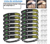 1-15Pcs LED Induction Headlamp USB Rechargeable Head Flashlight Powerful Camping Head Lantern Fishing Headlight 18650 Battery