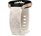 20mm Castle Floral Engraved Band for Samsung Galaxy Watch 7 6 5 4 Silicone Cute Fancy Sport Strap for Watch 5 Pro/Active 2