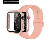 Glass+Case+Strap for Apple Watch Band 45mm 44mm 41mm 40mm 38mm 42mm Screen Protectors for Apple IWatch Series 9 8 7 6 SE 5 3 4